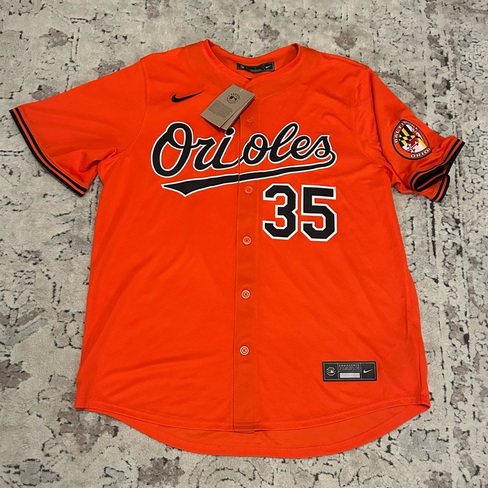 Nike Authentic Baltimore Orioles Adley Rutschman MLB Orange Jersey Men’s Sz L - Picture 1 of 8